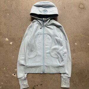 Women’s Lululemon Scuba Hoodie Jacket Full Zip Size 6 Light Blue